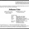 Linz Johann 1911-1993 Todesanzeige